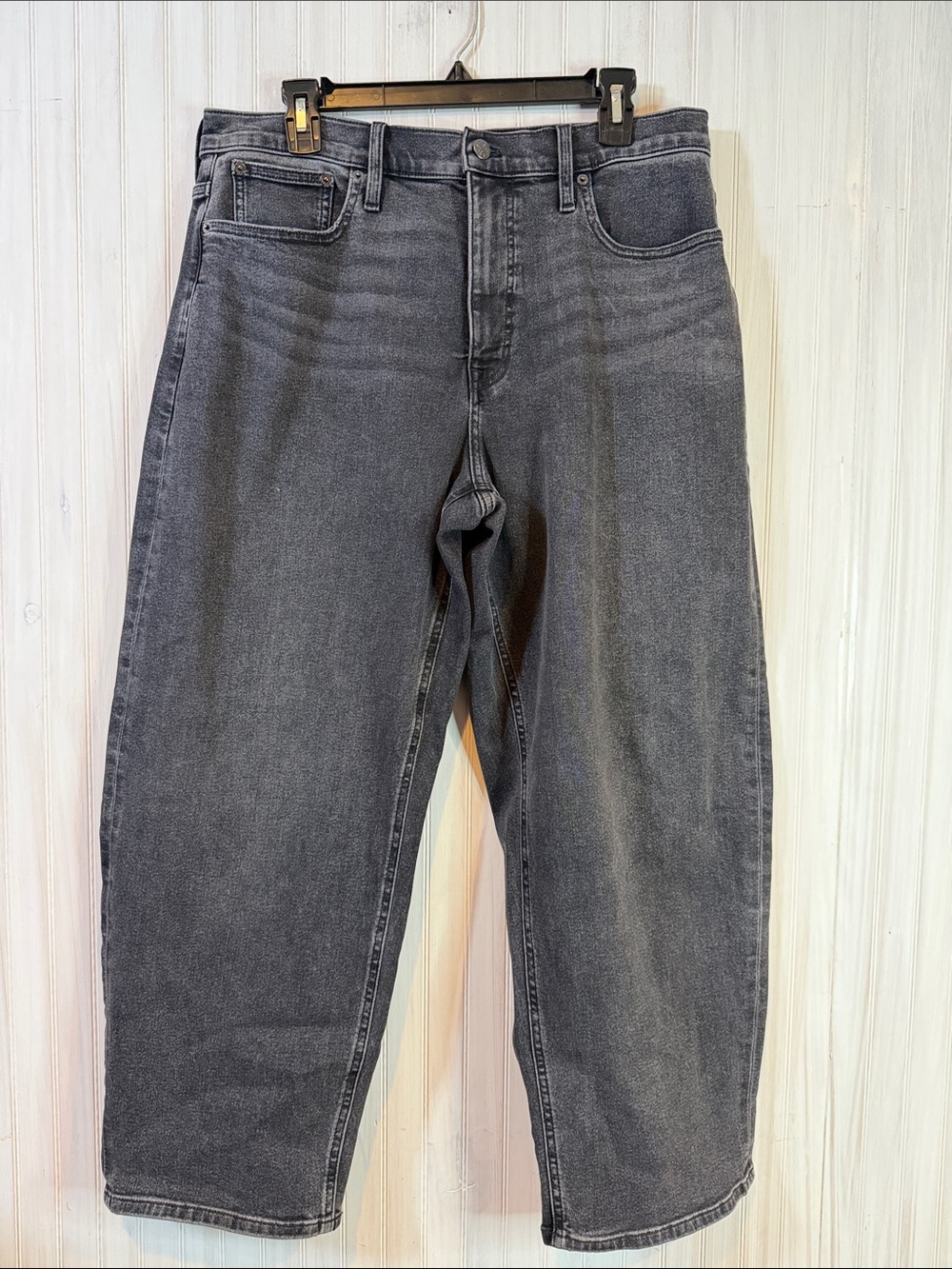 J CREW SLIM BARREL JEANS GRAY 30